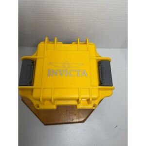 Invicta Yellow Watch Case Storage Box Hard Shell Travel Case w Foam Insert